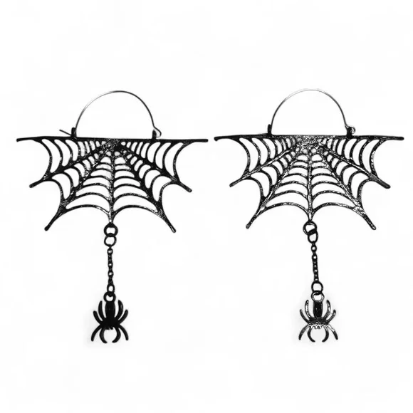 Dolls Kill Web of Dreams Earrings - Picture 3 of 3